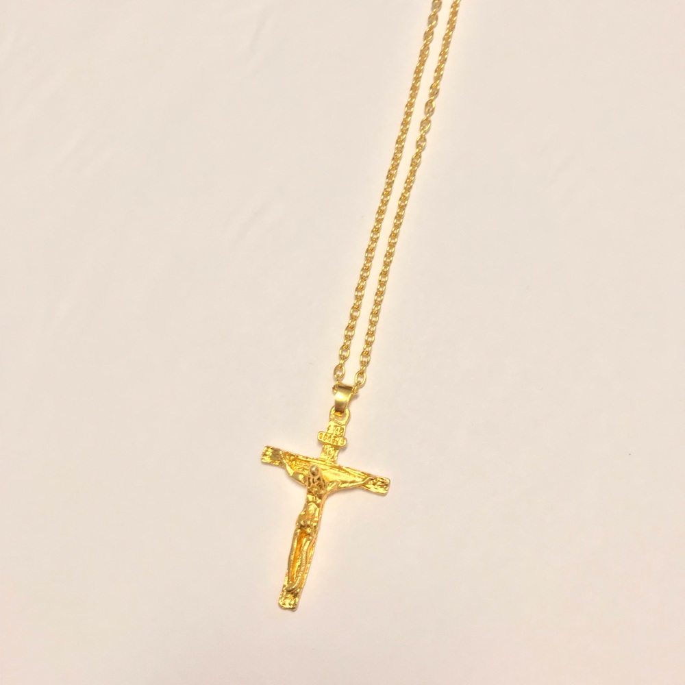 4/$20 NWOT INRI Unisex Christian Gold Necklace - Picture 4 of 8